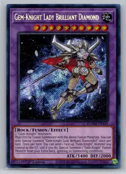 BLMM-EN145 "Gem-Knight Lady Brilliant Diamond" Secret Rare YuGiOh! - Image 1