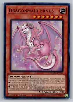 Yugioh! Dragonmaid Ernus - BLMM-EN055 - Ultra Rare - 1st Edition Near - Image 1