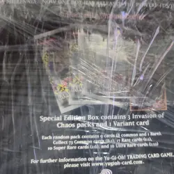2004 Yugioh Invasion Of Chaos Special Edition Box Bundle Sealed *SLIGHT RIP* - Image 5