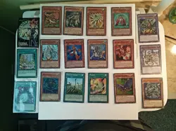 Vintage MixedYu-Gi-Oh 17 Cards Lot. 5 Ultras 12 Supers And Holo Sleeve. - Image 1