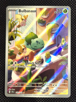 Pokemon TCG Stellar Crown Bulbasaur Holo Rare Card 143/142 Sv07 IR - Image 1