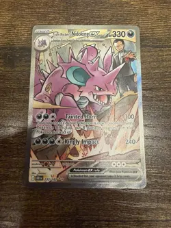 Pokemon Team Rocket's Nidoking EX 233/182 Sv10 Destined Rivals Special Rare NM - Image 1