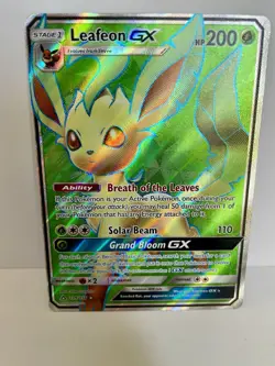 Pokemon TCG Leafeon GX 139/156 SM-Ultra Prism Full Art GX Holo Ultra Rare - Image 1