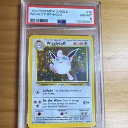 Wizards of the Coast Pokemon TCG Wigglytuff 16/64 Jungle Holo Rare PSA 8 1999 - Image 1