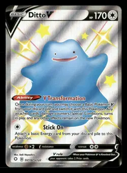 Ditto V SV118/SV122 Holo V Rare Shining Fates Shiny Vault Pokemon Holo Near Mint - Image 1
