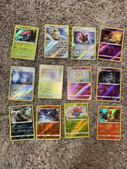 Pokemon Burning Shadows Bulk 12 Card Lot ALL HOLOS + REVERSE HOLOS - Image 1