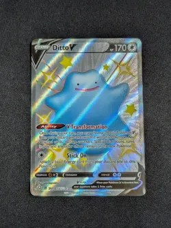 Pokemon Ditto V SV118/SV122 Full Art SWSH Shining Fates NM - Image 1