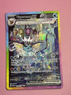 Pokemon Vaporeon ex 149/131 Prismatic Evolutions Rare holo special illustration - Image 2