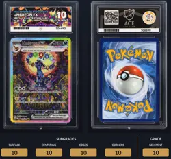 Pokemon TCG Umbreon EX Prismatic Evolutions SIR 161/131 ACE 10 Perfect Subgrades - Image 1