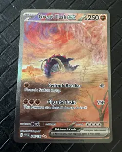 Great Tusk ex 246/198 Scarlet Violet Base Set Holo Special Rare Pokemon NM MINT - Image 1