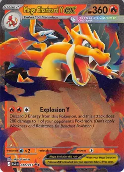 Mega Charizard Y ex 022/217 Double Rare Ascended Heroes Pokemon Near Mint - Image 1