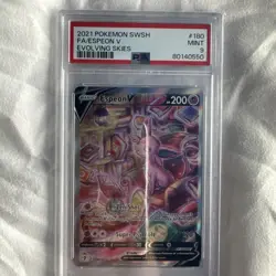 PSA 9 - Pokemon Espeon V Alt Art - Evolving Skies - 180/203 -Ultra Rare TCG SWSH - Image 3