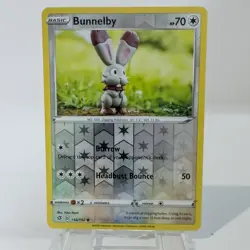 NM - Pokemon Bunnelby 146/192 Rebel Clash Reverse Holo Common - Image 1