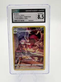 ARIADOS TG09/TG30 POKEMON TCG TRAINER GALLERY HOLO BRILLIANT STARS 2022 CGC 8.5 - Image 1