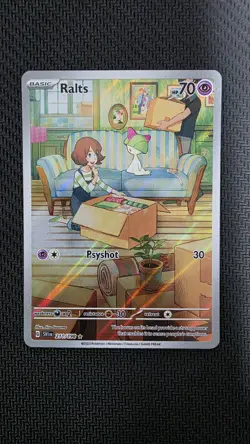 Pokemon TCG Ralts Scarlet & Violet Ralts Holo Illustration Rare - Image 1