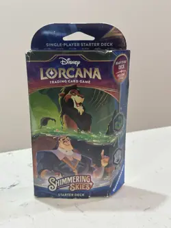 Disney Lorcana Trading Card Game Shimmering Skies - Emerald & Steel Starter Deck - Image 1