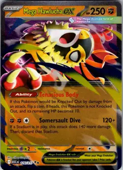 MEGA HAWLUCHA EX 116/217 DOUBLE RARE ASCENDED HEROES POKEMON NM/M - Image 1