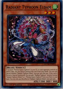 Doom of Dimensions Yu-Gi-Oh! TCG Radiant Typhoon Eldam Super Rare - Image 1