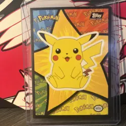1999 TOPPS POKEMON THE MOVIE EDT STICKER CARDS SITTINGPIKACHU - Image 1