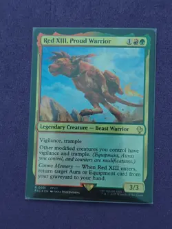 MTG Red XIII, Proud Warrior (Surge Foil) Commander: Final Fantasy 91 NM FIC - Image 1