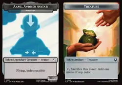 2x Marit Lage // Treasure "Aang, Awoken Avatar" - Token TLE NM MTG - Image 1