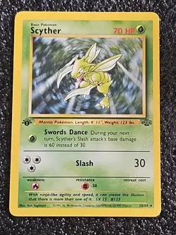 SCYTHER 1st EDITION 1999 Pokemon Jungle Set Non-Holo Card #26/64 - Image 1