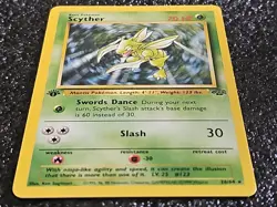 SCYTHER 1st EDITION 1999 Pokemon Jungle Set Non-Holo Card #26/64 - Image 5