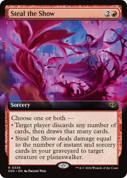 Steal the Show (Extended Art) (R) Foil #336 Secrets of Strixhaven MTG NM - Image 1