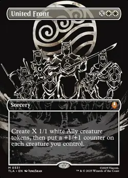 MTG Avatar *FOIL* BORDERLESS BATTLE POSE M United Front #0331 - Image 1