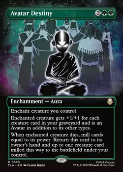 MTG Avatar *FOIL* BORDERLESS BATTLE POSE R Avatar Destiny #0333 - Image 1