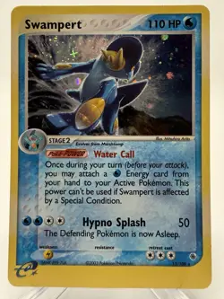 Pokemon Swampert 13/109 Holo Rare EX Ruby Sapphire 2003 E-Reader - Image 1