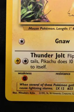 Pikachu 58/102 NM Base Set Regular Common Unlimited Pokemon TCG Card Near Mint - Image 5