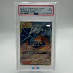 2019 Pokemon Reshiram & Charizard GX Holo Sun Moon Unbroken Bonds 20/214 PSA 9 - Image 1