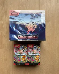 Pokemon TCG: Chaos Rising ETB and Booster Bundle (x2) Lot Factory Sealed In hand - Image 1