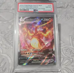 2022 POKEMON SWSH BLACK STAR PROMO #261 FA/CHARIZARD VMAX PSA 8 - Image 1