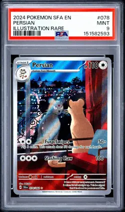 Pokemon TCG Persian 078/064 Illustration Rare Holo Shrouded Fable - PSA 9 - Image 1