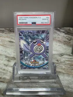 🔥1ST EDITION, BLUE LOGO FIRE 🔥 1999 Poliwag Topps Tv Pokemon #60 PSA 10 - Image 1