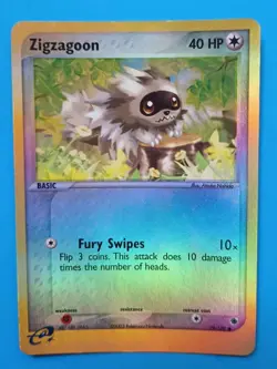 POKEMON Card Ruby & Sapphire ZIGZAGOON 79/109 REVERSE HOLO LP/EX C 2003! - Image 1