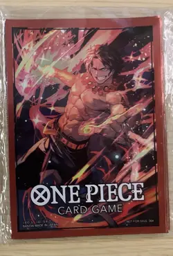 Portgas D. Ace 2024 Promo Card Sleeves x10 Official One Piece Japan OP Sleeve - Image 1
