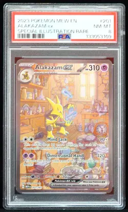 2023 Alakazam #201/165 Mew 151 PSA 8 Pokemon Card - Image 1