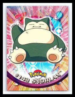 💥 SNORLAX 1999 Topps Pokemon TV Non Holo Animation 1st Series Blue Logo # 143 - Image 1
