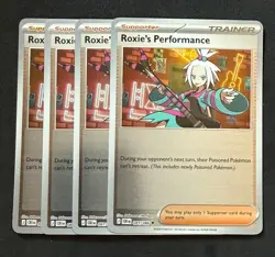 Pokemon TCG - Roxie's Performance 081/086 Rev Holo Playset (x4) Chaos Rising - Image 1