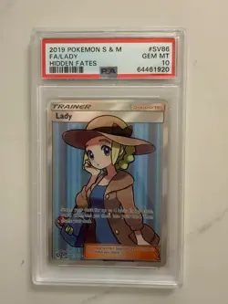 Pokemon Lady SV86/SV94 Hidden Fates: Shiny Vault Holo PSA 10 - Image 1