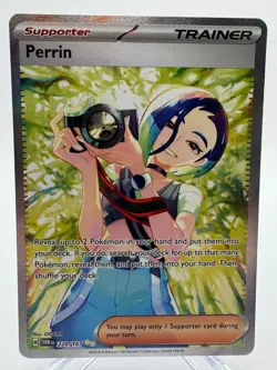 Pokemon TCG Trainer Perrin Special Illustration Card 220/167 Twilight Masquerade - Image 1
