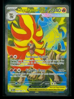 Pokemon MEGA PYROAR EX 099/086 - Chaos Rising - ULTRA RARE FULL ART - MINT - Image 1