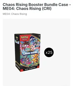 Pokemon TCG ME04 CHAOS RISING 25 BOX BOOSTER BUNDLE CASE Sealed IN HAND - Image 3