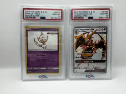 PSA 10 2019 POKEMON SUN MOON HIDDEN FATES #SV19 Poipole #SV63 NAGANADEL GX - Image 1