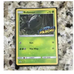 Pokemon Bulbasaur Stamped Holo Promo SM198 SM Set 70 HP English Card - Image 1