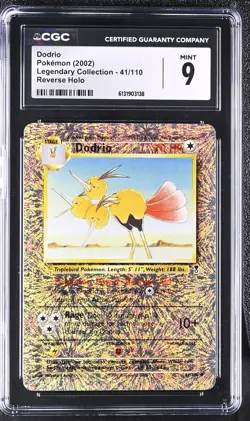 CGC 9 MINT Dodrio 41/110 Legendary (collection) Reverse Holo Pokemon Card - Image 1