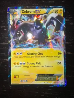 Pokemon TCG English Card Legendary Treasures Zekrom EX Holo Rare 52/113 MP - Image 1